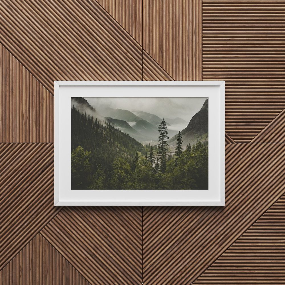 Mountain Valley Wall Art Print 14x11 inches